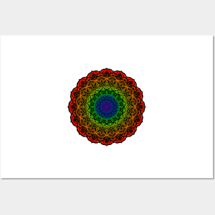 Rainbow Pride Mandala Posters and Art